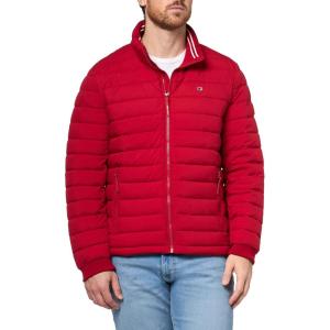 Champion mens Lightweight Puffer Jacket(Chili Pepper)