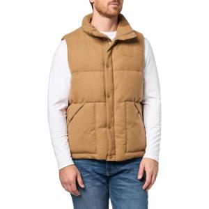 Champion mens Puffer Vest With Name Logo(Camel Wool Blend)