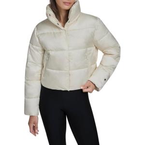 Champion womens Cropped Puffer Jacket(White)