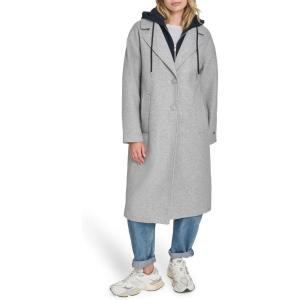 Champion womens Long Top Coat With Removable Jersey Bib(Light Grey)